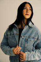 Denim Button Down Oversized Jacket