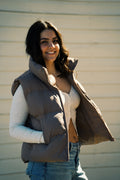 Zipper Front Puffer Vest