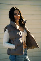 Zipper Front Puffer Vest