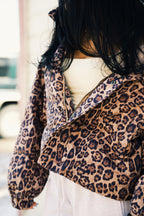 Leopard Cropped Puffer Jacket