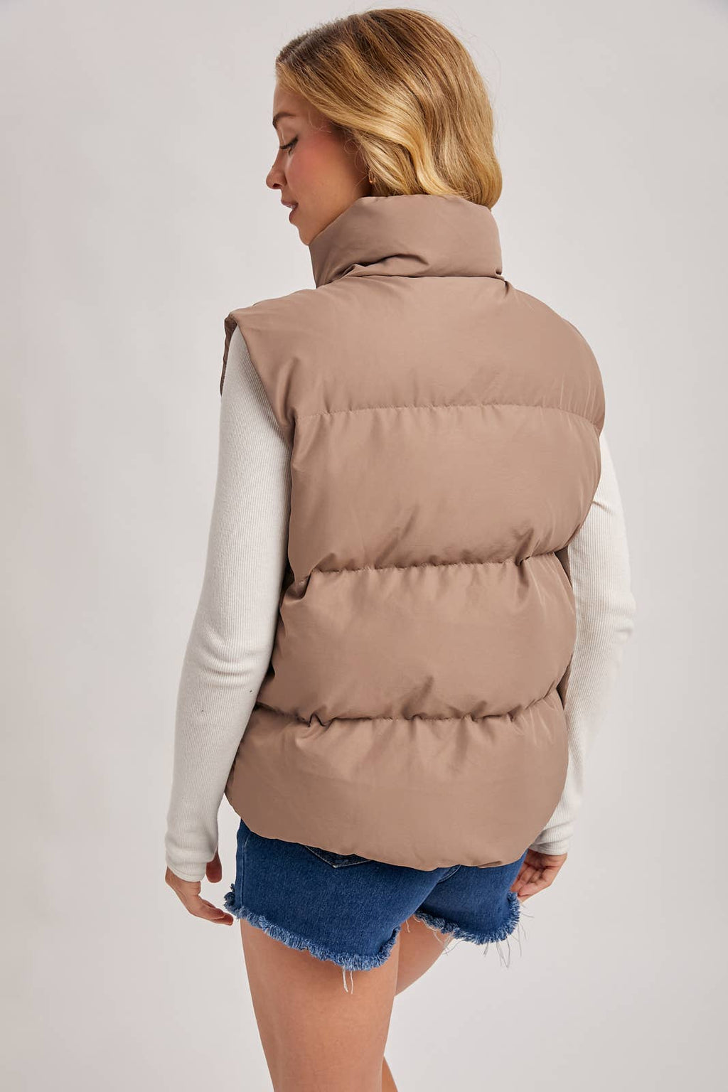 Zipper Front Puffer Vest