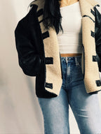 Reversible Sherpa and Leather Jacket