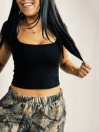 Woodland Camo Fleece Wide Leg Sweatpants