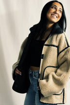 Reversible Sherpa and Leather Jacket