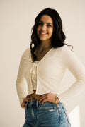Ribbed Knit Cardigan and Tank Top Set