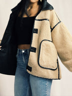 Reversible Sherpa and Leather Jacket