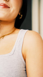 Cotton Square Neck Cropped Cami Top
