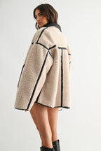 Reversible Sherpa and Leather Jacket