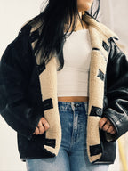 Reversible Sherpa and Leather Jacket