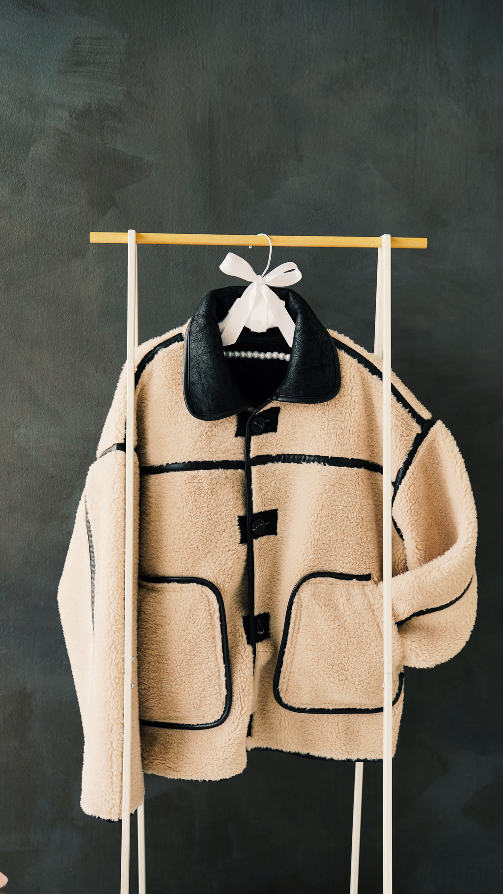 Reversible Sherpa and Leather Jacket