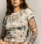 Light Woodland Camo Jersey Baby Tee Short Sleeve Top