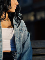 Denim Button Down Oversized Jacket