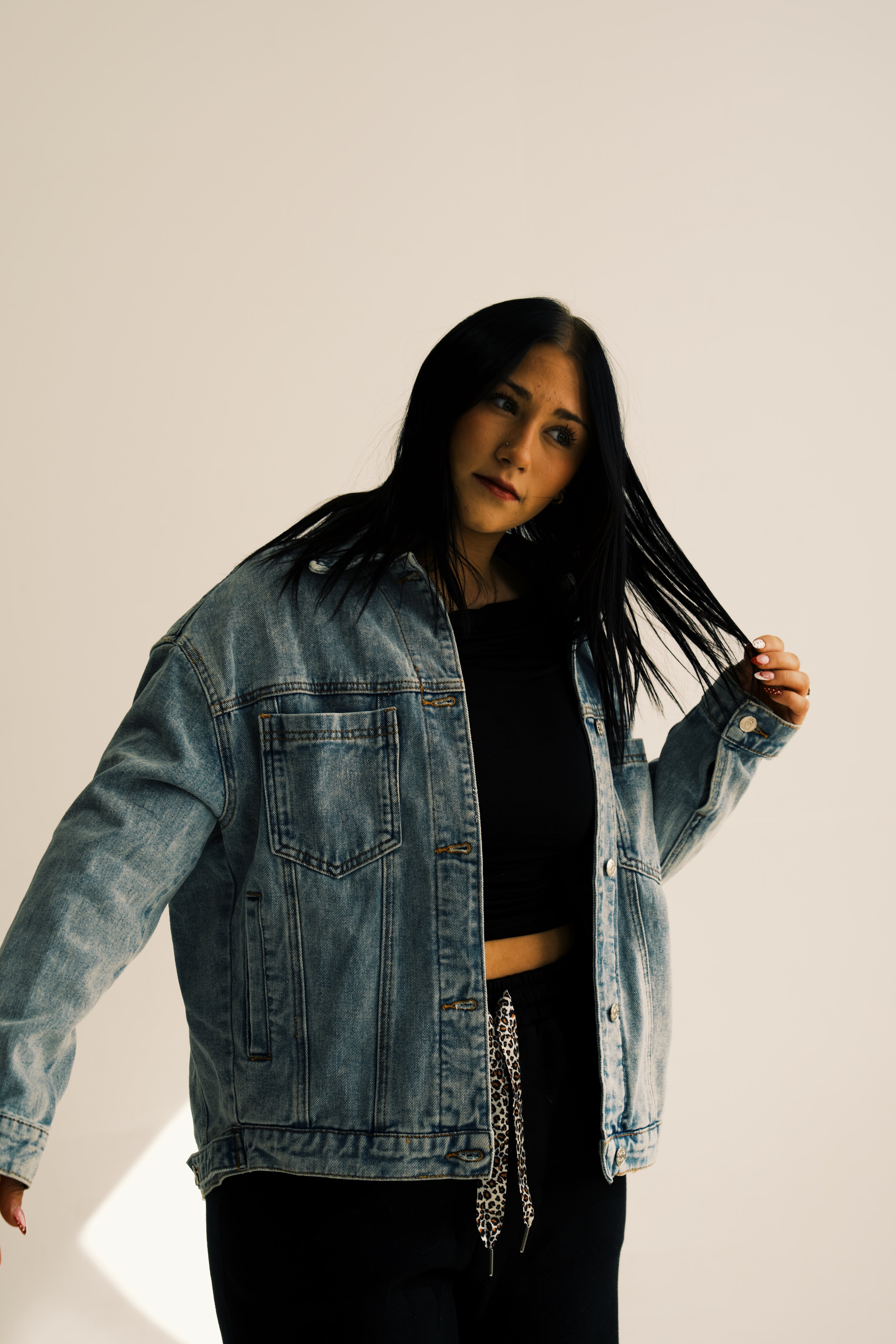 Denim Button Down Oversized Jacket