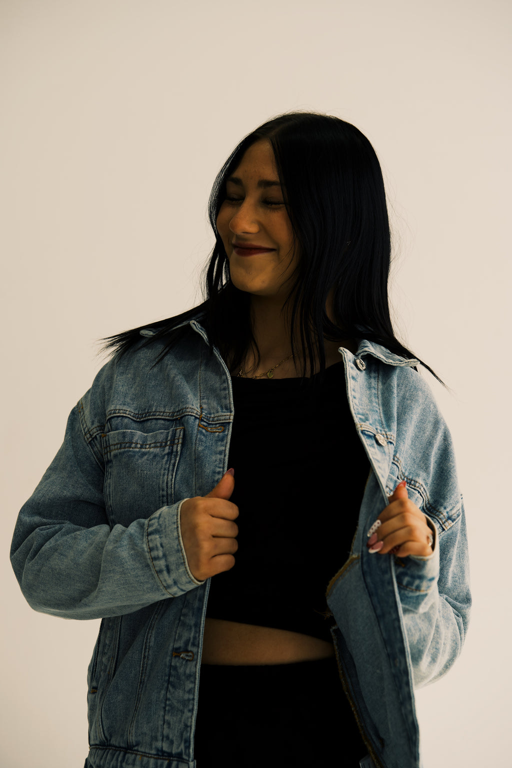 Denim Button Down Oversized Jacket