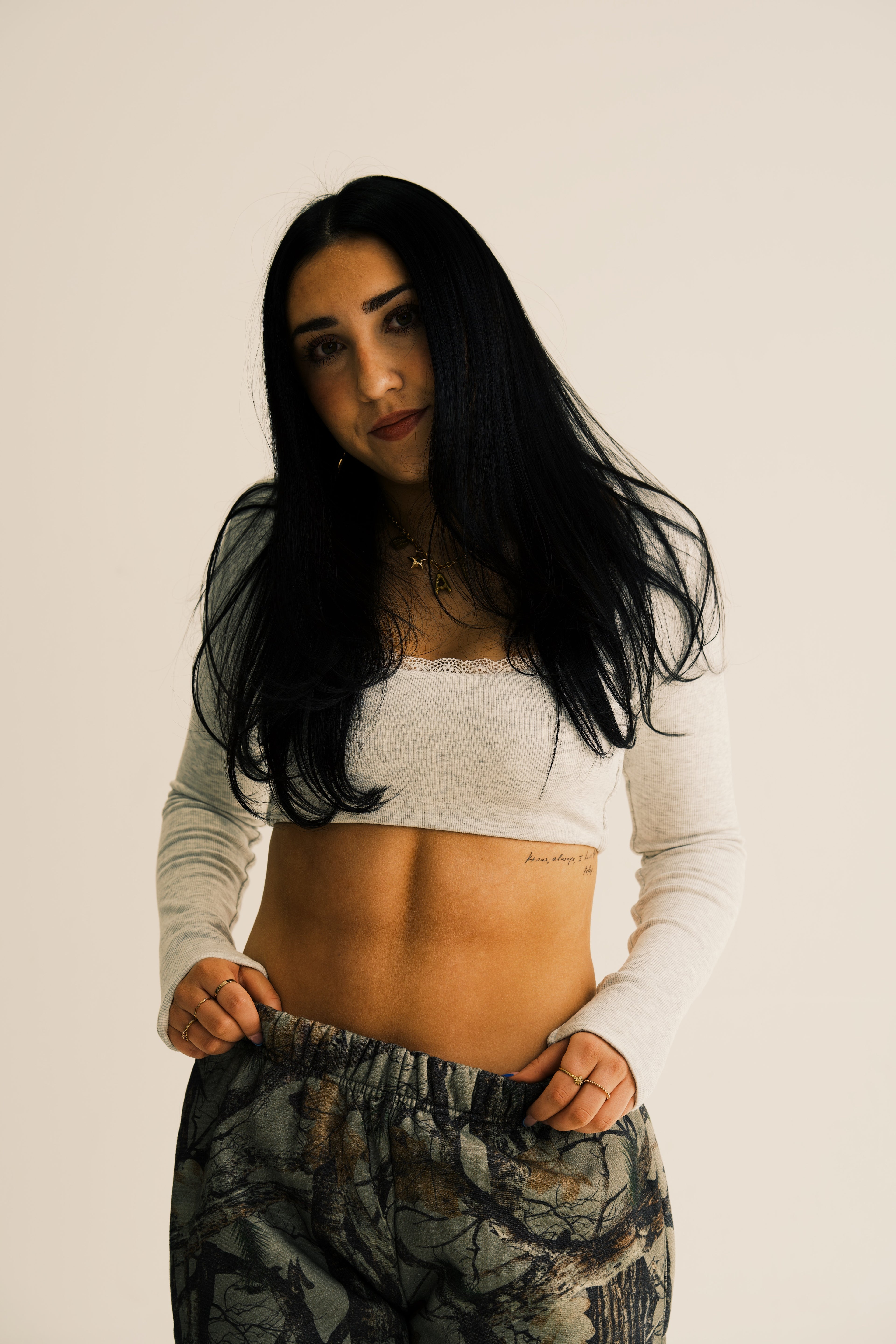 Woodland Camo Fleece Wide Leg Sweatpants