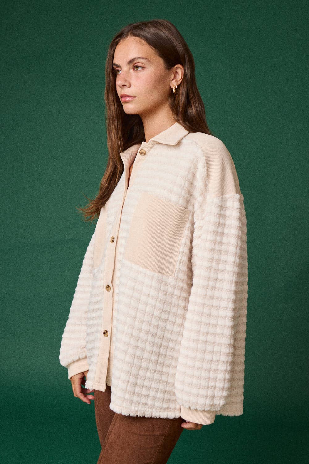 Luxurious Textured Oversized Cardigan