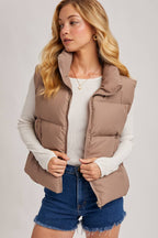Zipper Front Puffer Vest